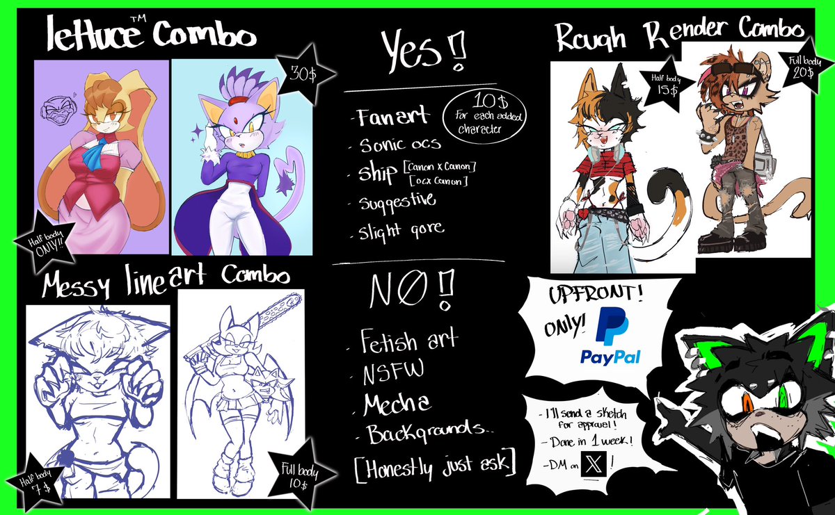 Finally! My commissions are open! I will be taking 5 slots for now! If this goes well I’ll come back with my different styles ^_^!