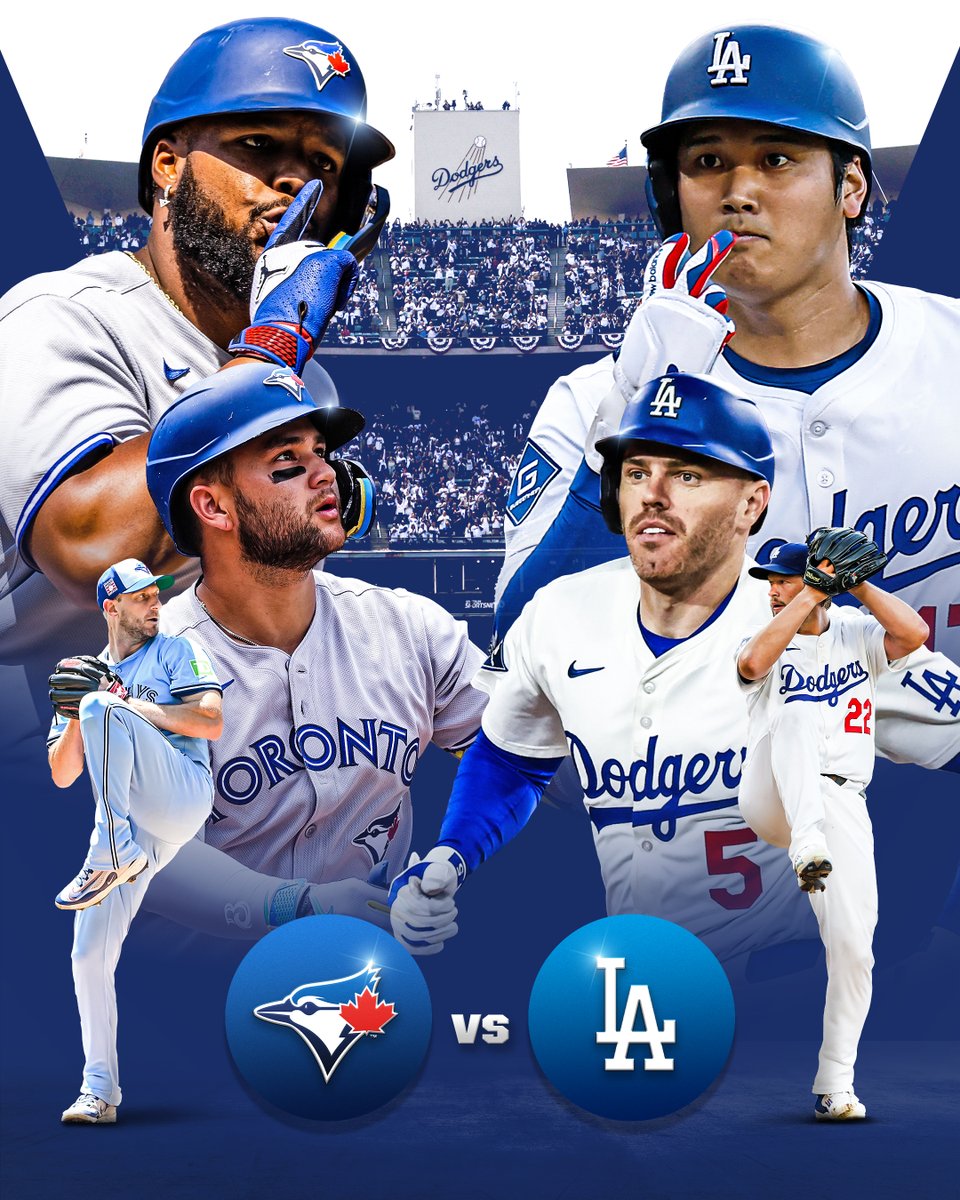 MLB (@mlb) on Twitter photo The best team in the AL vs. the defending champs. Could this be a #WorldSeries preview?
The <a href="/BlueJays/">Toronto Blue Jays</a> and <a href="/Dodgers/">Los Angeles Dodgers</a> start a 3-game set tonight with Max Scherzer and Clayton Kershaw on the hill! The best team in the AL vs. the defending champs. Could this be a #WorldSeries preview?
The <a href="/BlueJays/">Toronto Blue Jays</a> and <a href="/Dodgers/">Los Angeles Dodgers</a> start a 3-game set tonight with Max Scherzer and Clayton Kershaw on the hill!