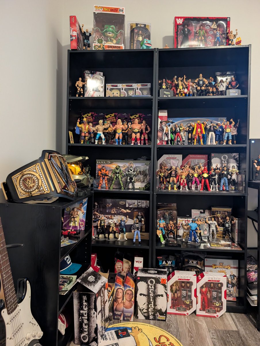 MeanDean_420's tweet photo. Some of my collection on display 

#collectmajor #chc #figlife #wwe #aew #halo #wrestlingfigures #majorpod #majormark #majordisplay https://t.co/cX7Yh4GWKz
