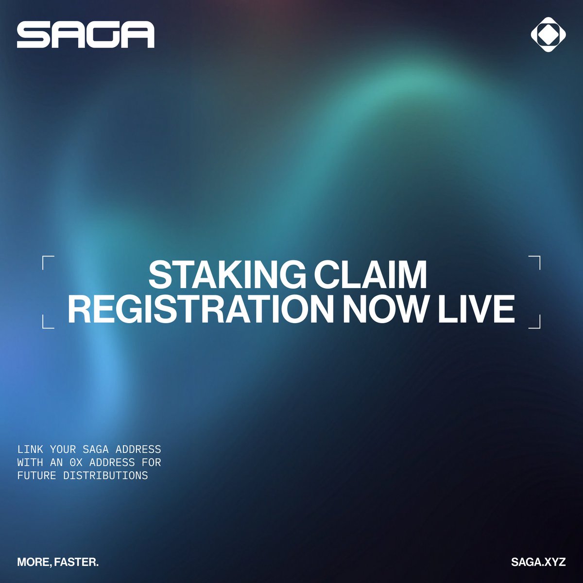 Airdrop Update: $SAGA

<a href="/Sagaxyz__/">Saga ⛋</a> Staking rewards are moving to Merkl claims on EVM in late August, and you must complete this registration to receive them:

register.saga.xyz

Unregistered addresses won’t be eligible.

More info: medium.com/sagaxyz/regist…

Good luck!