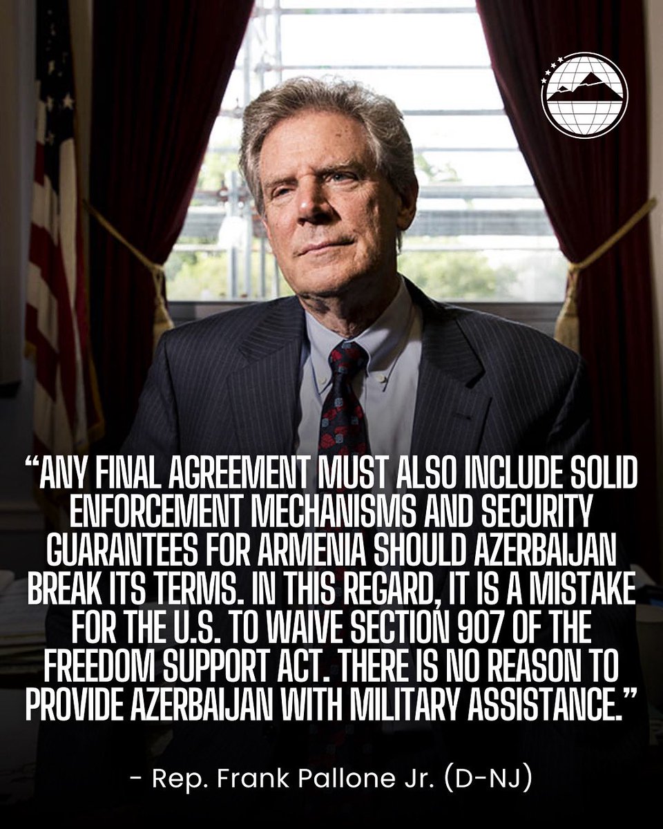 Armenian Assembly (@aramac_dc) on Twitter photo Congressional Caucus on Armenian Issues Co-Chair Congressman <a href="/FrankPallone/">Rep. Frank Pallone</a> (NJ-06), issued a statement following talks at the White House with Prime Minister Nikol Pashinyan of Armenia and President Ilham Aliyev of Azerbaijan:
“I’m encouraged to see the United States more Congressional Caucus on Armenian Issues Co-Chair Congressman <a href="/FrankPallone/">Rep. Frank Pallone</a> (NJ-06), issued a statement following talks at the White House with Prime Minister Nikol Pashinyan of Armenia and President Ilham Aliyev of Azerbaijan:
“I’m encouraged to see the United States more