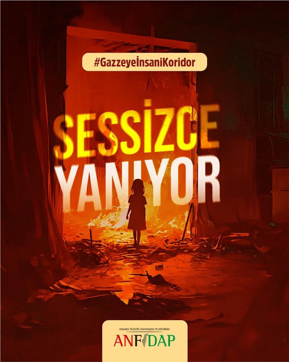 Hiçbir şey yapamıyorsanız bari bu saatten sonra en azından uluslararası sözleşmeleri faaliyete geçirmek için yetkili mercileri harekete geçirip #GazzeyeİnsaniKoridor  oluşturun...