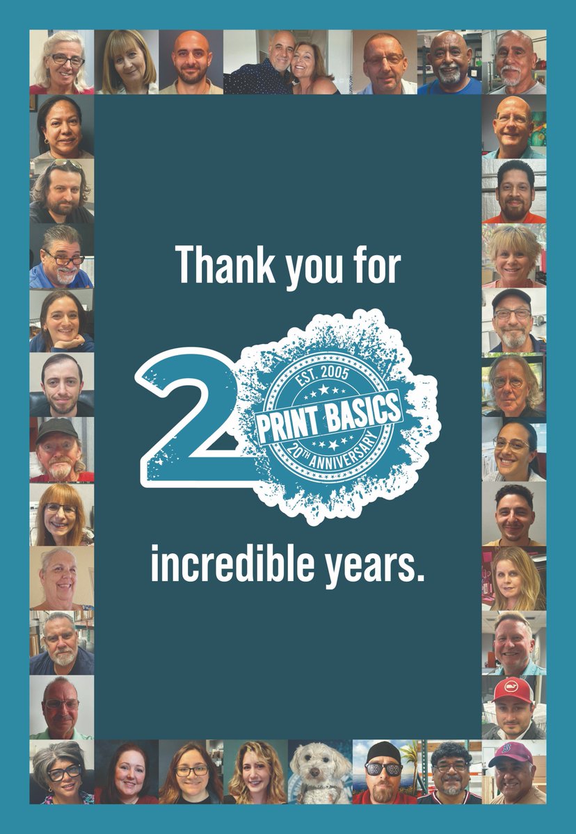 printbasics's tweet image. Print Basics, Inc. opened its doors 20 years ago today.

To our dedicated staff, valued partners, loyal customers, and everyone in between: thank you for helping us build something we’re truly proud of.

Here’s to the next 20 years—and beyond.