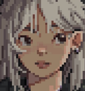 hii white hair pixel art
#pixelart #ドット絵
