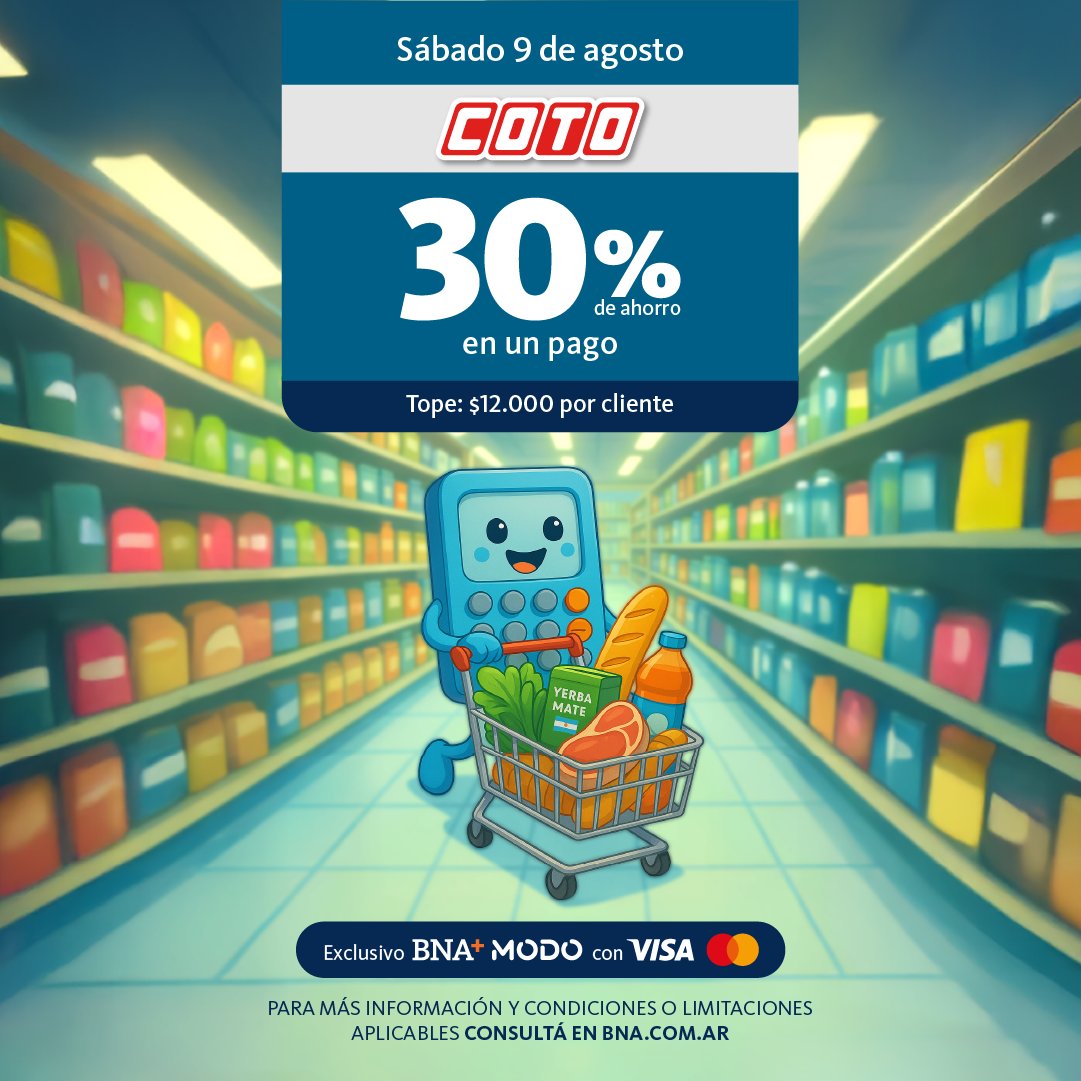 Sábado de descuento en COTO > bit.ly/3UgZCPl