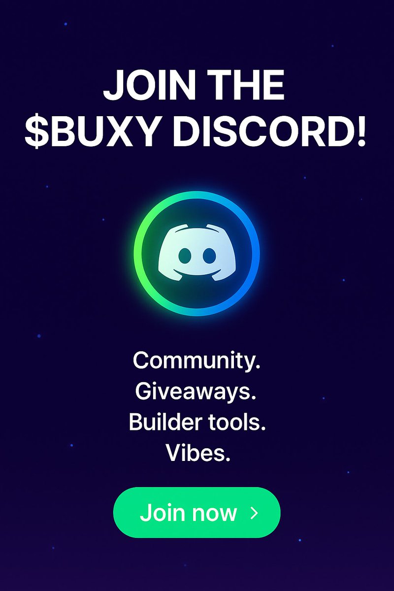 scrollbux's tweet photo. 🚨 The $BUXY Discord is now live! 🚨
Early supporters get the inside scoop, exclusive drops, and access to the BuxyGang 💸

💬 Community.
🎁 Giveaways.
🛠️ Builder tools.
🔥 Vibes.

👉 Join now: https://t.co/eaf6KDdpAA

#BUXY #ScrollBux #CryptoCommunity #AirdropSeason https://t.co/Ey2hYjpIQE