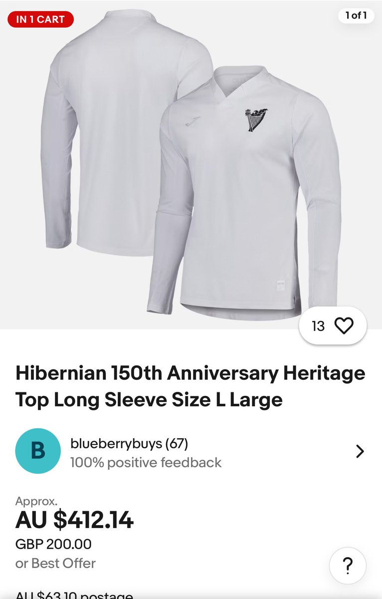jrwebby's tweet photo. @HibernianFC Why not release 1875 of them with unique numbers, and the rest with no number and sell as many of these as possible? But instead, the lucky few who got one, are now making money on them. Well played Hibs https://t.co/vP9umip9D1