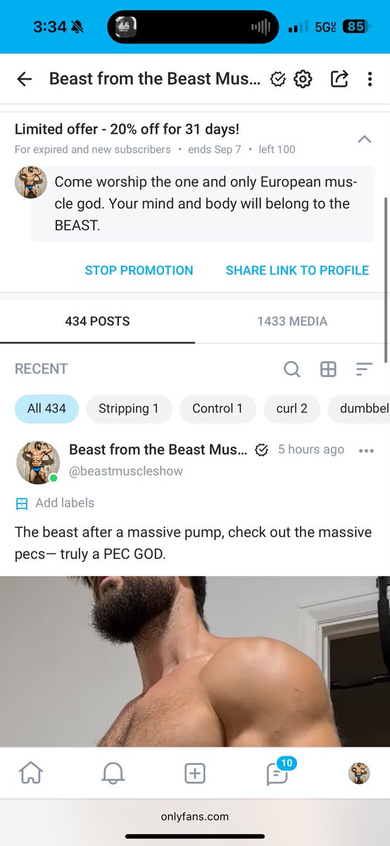 Onlyfans.com/beastmuscleshow 20% off