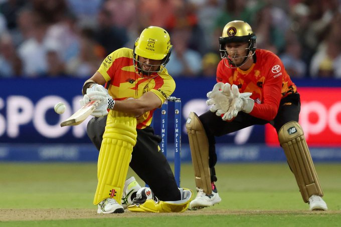 
Max Holden of Trent Rockets plays a ramp shot as wicket keeper Joe Clarke
Max Holden of Trent Rockets plays a ramp shot as wicket keeper Joe Clarke
©ECB Images