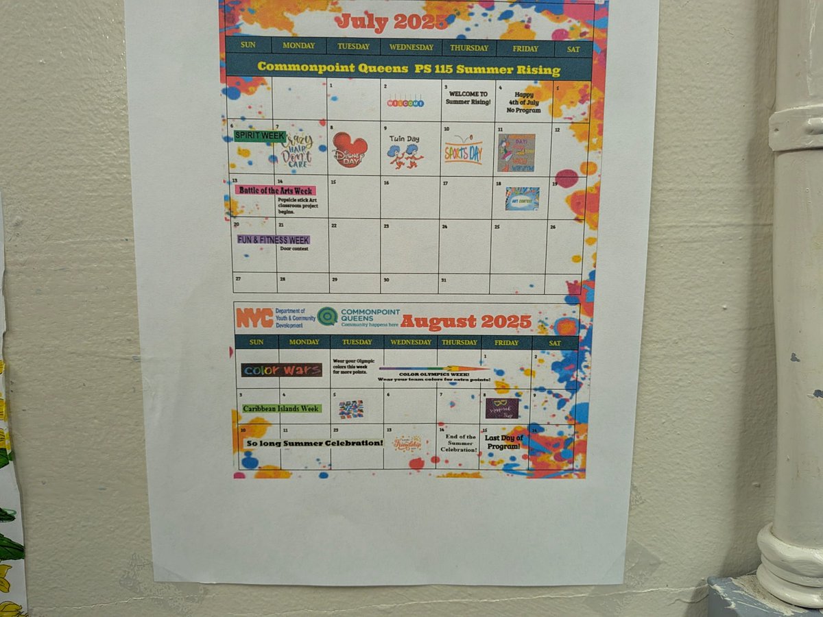 Summer rising with Commonpoint Queens at 26Q115 held their annual carnival day yesterday. They're excited for the last week which will be filled with slime and video game trucks as well as an end of summer dance!