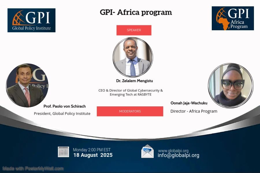 Join us On Monday, August 18, 2025, at 2:00 PM (EST) the Global Policy Institute (GPI) with GPI Africa connect will hold a talk titled “AI in Africa “. Attend virtually or in person at Bay Atlantic University, DC.
Registration is free!

Register here: forms.gle/C8HWqHUKoxB8oe…