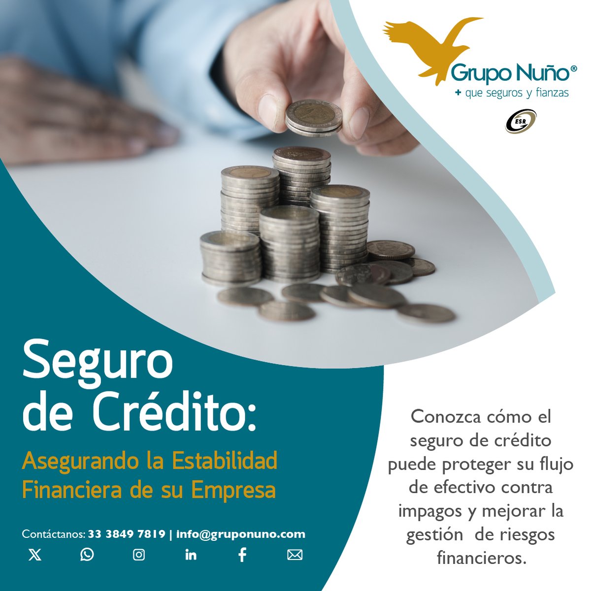 Concanaco Servytur (@concanaco) on Twitter photo 💼 Protege lo que construiste
El Seguro de Crédito es tu aliado para mantener la estabilidad financiera de tu empresa.
Te ayuda a resguardar tu flujo de efectivo ante impagos y a fortalecer tu gestión de riesgos.
📞 Contáctanos: 33 3849 7819
📩 info@gruponuno.com
Porque la 💼 Protege lo que construiste
El Seguro de Crédito es tu aliado para mantener la estabilidad financiera de tu empresa.
Te ayuda a resguardar tu flujo de efectivo ante impagos y a fortalecer tu gestión de riesgos.
📞 Contáctanos: 33 3849 7819
📩 info@gruponuno.com
Porque la