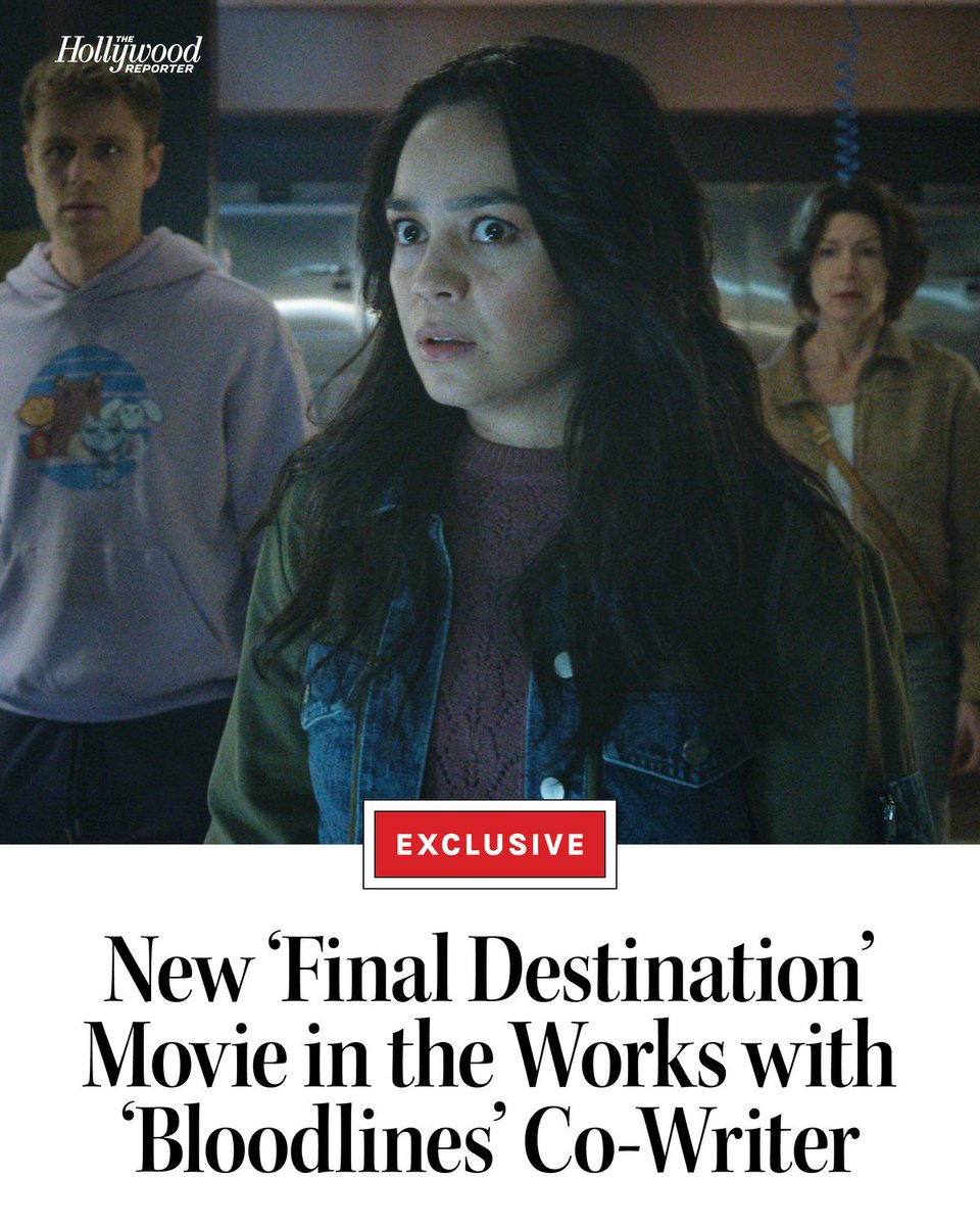 THR's tweet image. New Line is moving forward with a follow-up to its horror hit #FinalDestination: Bloodlines, hiring that movie’s co-writer, Lori Evans Taylor, to pen the next installment bit.ly/4m4IqbT