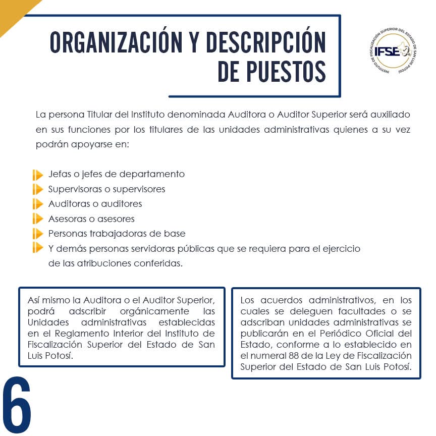 Compartimos nuestra  organización y función de puestos en el IFSE