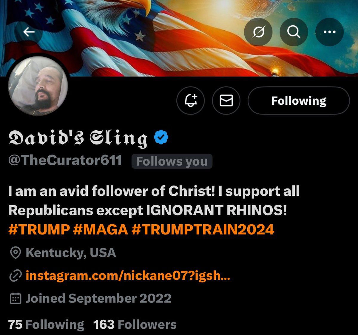 Traditional Thoughts (@dannymsn77) on Twitter photo Here a few friends:
<a href="/LancasterD8064/">Rooster</a> 
<a href="/TinaG_tlp/">🇺🇸❤️🤍💙TinaG❤️🤍💙🇺🇸</a> 
<a href="/Lynette42040638/">Lynette Coldebella</a> 
<a href="/TheCurator611/">𝕯𝖆𝖛𝖎𝖉'𝖘 𝕾𝖑𝖎𝖓𝖌</a> Here a few friends:
<a href="/LancasterD8064/">Rooster</a> 
<a href="/TinaG_tlp/">🇺🇸❤️🤍💙TinaG❤️🤍💙🇺🇸</a> 
<a href="/Lynette42040638/">Lynette Coldebella</a> 
<a href="/TheCurator611/">𝕯𝖆𝖛𝖎𝖉'𝖘 𝕾𝖑𝖎𝖓𝖌</a>