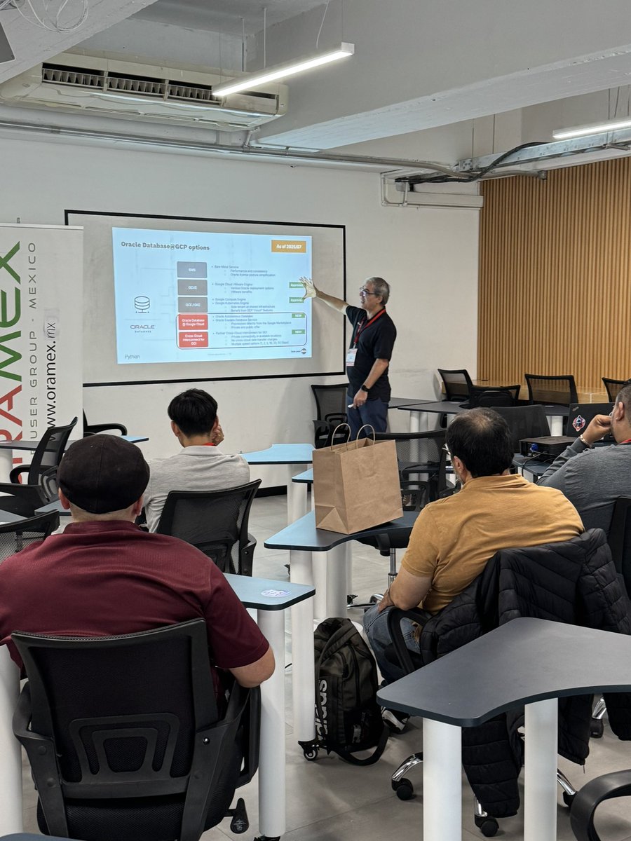 Edelweiss Kammermann (@edelweissk) on Twitter photo After a delicious lunch, is now the turn of <a href="/ncalerouy/">Nelson Calero</a> presenting about #oracle #databases in #GCP at #LAOUCTour25 <a href="/oramexico/">oramex</a> <a href="/oracleace/">Oracle ACE Program</a> <a href="/Pythian/">Pythian</a> After a delicious lunch, is now the turn of <a href="/ncalerouy/">Nelson Calero</a> presenting about #oracle #databases in #GCP at #LAOUCTour25 <a href="/oramexico/">oramex</a> <a href="/oracleace/">Oracle ACE Program</a> <a href="/Pythian/">Pythian</a>