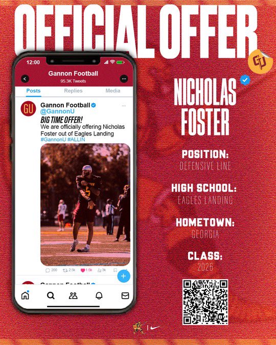 #AGTG GANNON OFFERED 
<a href="/CoachKent41/">Clinton Kent</a>