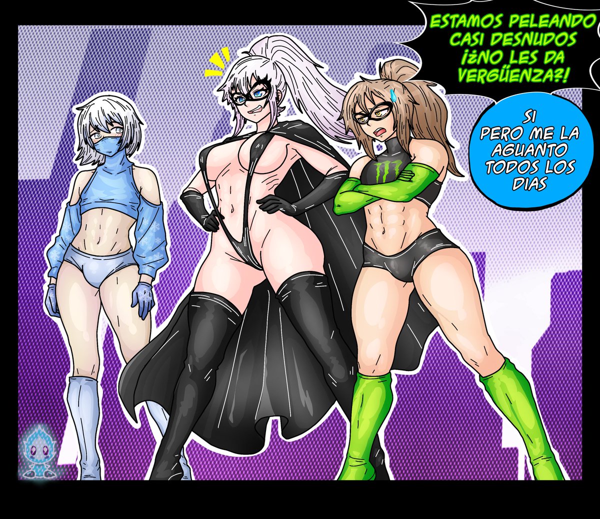 Arte por: <a href="/boy_hongo/">Draws H.P.R 🔞</a> 

Personajes femboys de <a href="/JagiSkull87/">JagiSkull87</a> 

Titania se tomó prestados a los hijos adoptivos de Jagi para que sean sus compañeros por una noche, pero ambos odiaron los trajes y prefieren trabajar por su cuenta ahora xD 

#originalcharacter #femboy #SuperHeroine