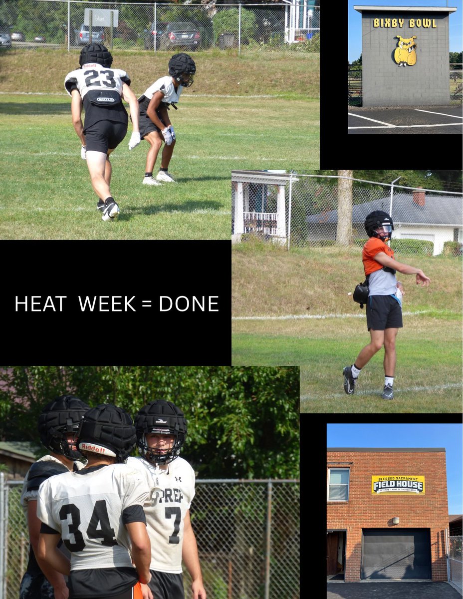 Big thank you to Blessed Sacrament for a great week. Real work begins Monday.