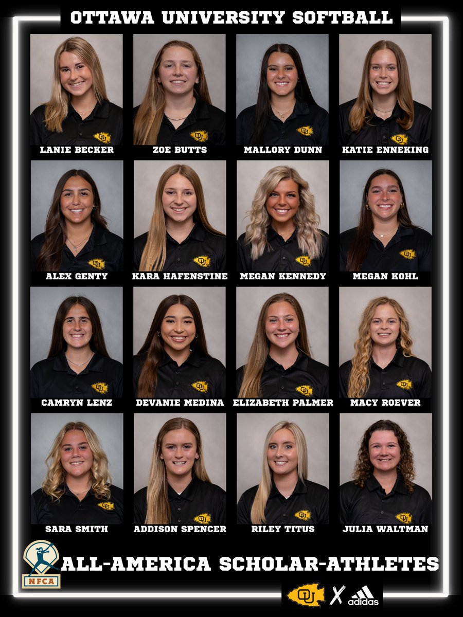 A big shoutout to our 16 Braves representing Ottawa University and earning Easton/NFCA All-America Scholar-Athlete honors. 🔥📚

📰 bit.ly/4mv5Eb1

#BraveNation | <a href="/NFCAorg/">National Fastpitch Coaches Association</a>