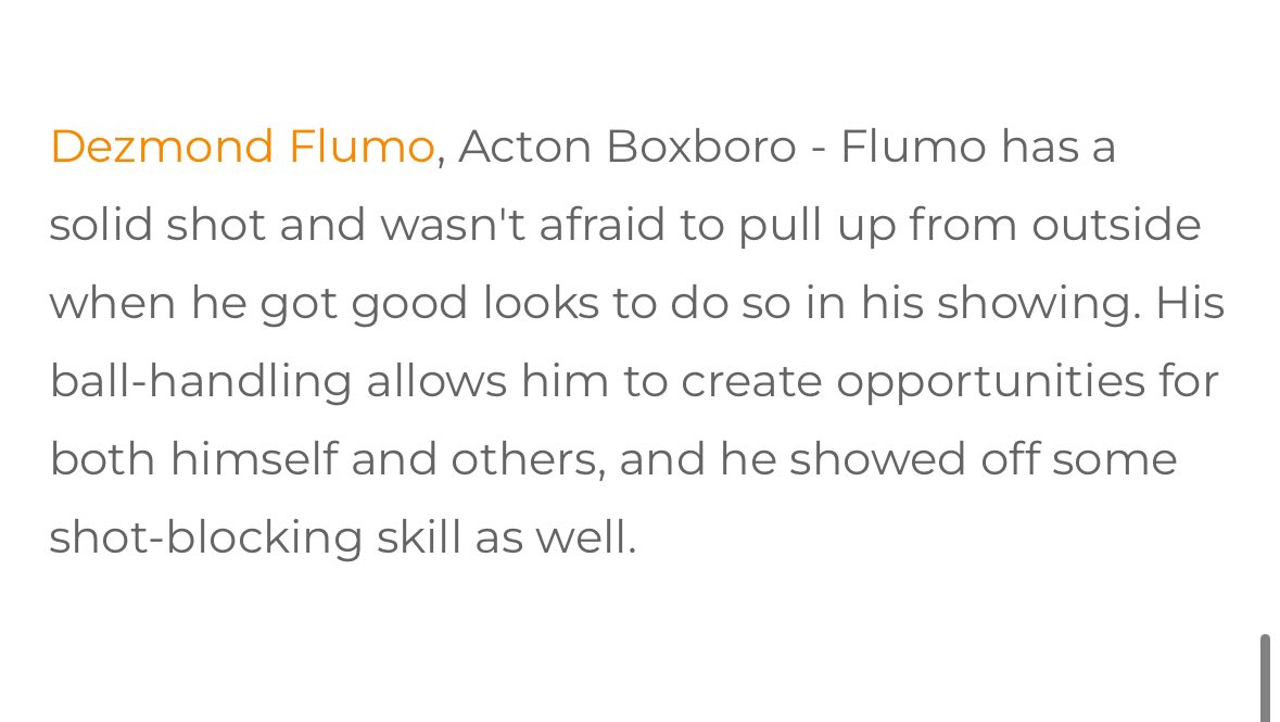 My write up from the New England Recruiting Report basketball camp in June.