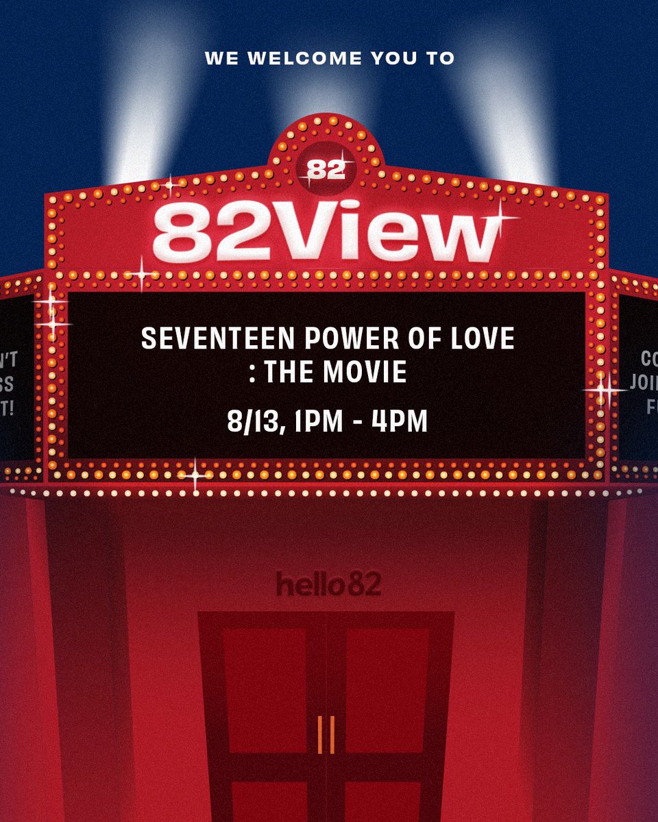 hello82 ATLANTA (@hello82atlanta) on Twitter photo Dust off your CARATBONG and grab some popcorn πΏ
82View: SEVENTEEN POWER OF LOVE : THE MOVIE is coming to hello82 ATLANTA soon!
π 8/13 | 1PM - 4PM
π <a href="/hello82ATLANTA/">hello82 ATLANTA</a>
#hello82 #hello82ATLANTA #82playground Dust off your CARATBONG and grab some popcorn πΏ
82View: SEVENTEEN POWER OF LOVE : THE MOVIE is coming to hello82 ATLANTA soon!
π 8/13 | 1PM - 4PM
π <a href="/hello82ATLANTA/">hello82 ATLANTA</a>
#hello82 #hello82ATLANTA #82playground