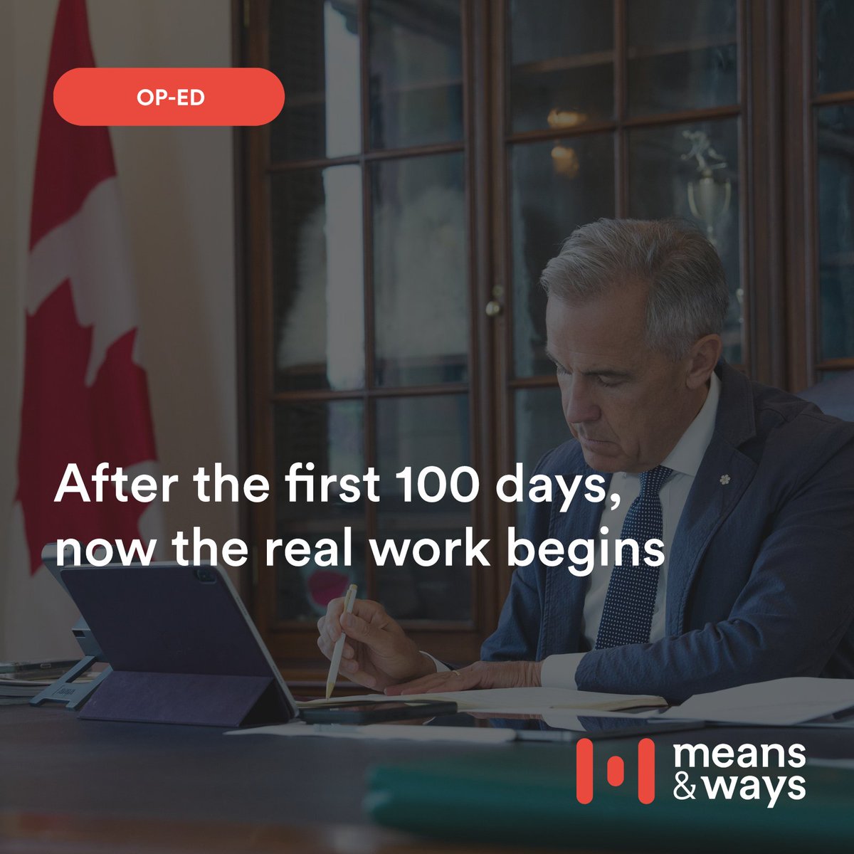 Means & Ways (@meansandways_ca) on Twitter photo On Aug. 6, the Liberal government marked its first 100 days in office. How has Prime Minister Mark Carney fared?
" So far, Carney’s government has stickhandled relatively well. Moreover, Carney himself has emerged as a steady, pragmatic leader," writes <a href="/bea_vdc/">Bea Vongdouangchanh</a>.
But there have On Aug. 6, the Liberal government marked its first 100 days in office. How has Prime Minister Mark Carney fared?
" So far, Carney’s government has stickhandled relatively well. Moreover, Carney himself has emerged as a steady, pragmatic leader," writes <a href="/bea_vdc/">Bea Vongdouangchanh</a>.
But there have
