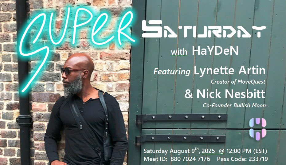 MoveQuestMQT's tweet image. 💥 *_SUPER_* SATURDAY 

💫  *M o v e Q u e s t* 
Overview &amp;amp; SUCCESS Training Event with *HaYDeN* 

 _Featuring..._ 

⭐ *Lynette Artin* 
 ~ _Creator of *MoveQuest*_ 

⭐ *Nick Nesbitt* 
~ _Co-Founder of_ *Bullish Moon* 

🕛12 PM (EST) 🇨🇦 🇺🇸
🕔 5 PM (BST) 🇬🇧 🇳🇬

💫 The ZOOM room…