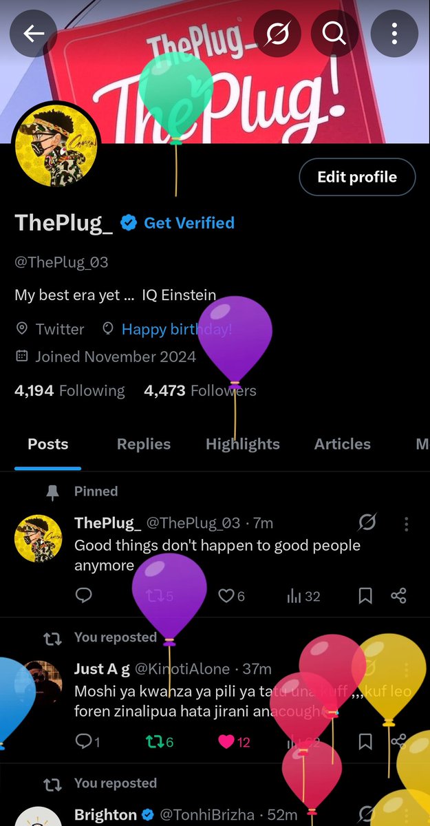 Balloons on my Tl. Mko wapy tuwashe kimoja?