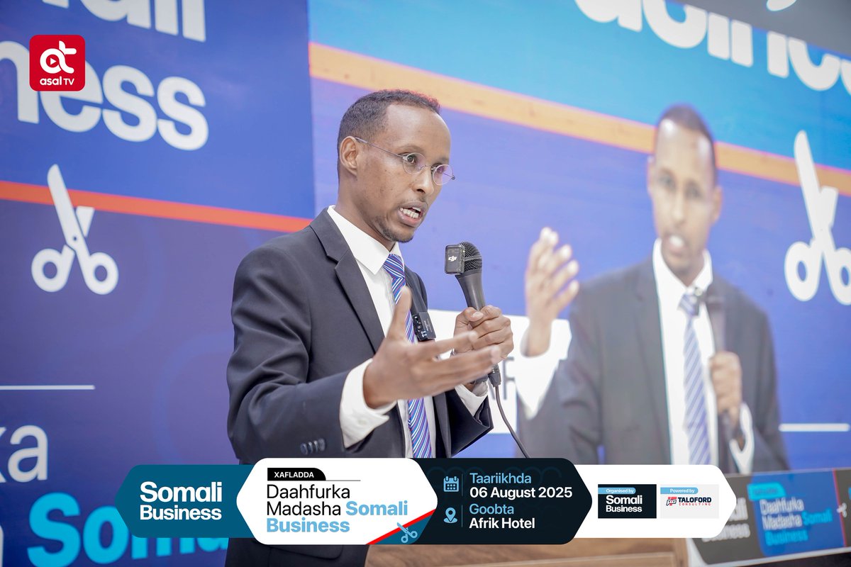 Somali Business (@somalibiz) on Twitter photo “ <a href="/SomaliBiz/">Somali Business</a> was founded as a non-political, non-partisan platform. Its purpose is to provide reliable, well-organized information on Somalia’s business sector, filling a long-standing gap in market and trade data in the country.”
— <a href="/Abdinordahir/">Abdinor Dahir</a>, Founder & Director, SB “ <a href="/SomaliBiz/">Somali Business</a> was founded as a non-political, non-partisan platform. Its purpose is to provide reliable, well-organized information on Somalia’s business sector, filling a long-standing gap in market and trade data in the country.”
— <a href="/Abdinordahir/">Abdinor Dahir</a>, Founder & Director, SB