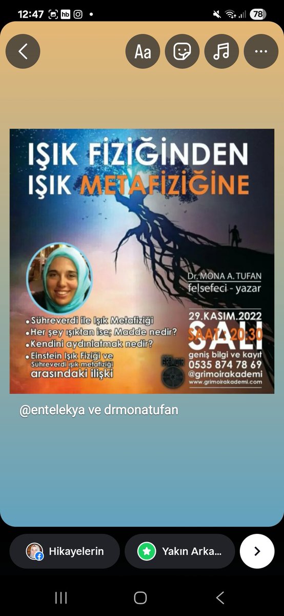 Insanın ve Varlıgın hakikati üzerine 2 oturum. Edinmek için Entelekya Akademi
+90 535 874 78 69