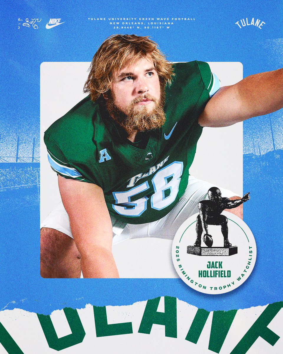 Jack Hollifield has been named to the Remington Trophy watchlist! 

#UptownFootball