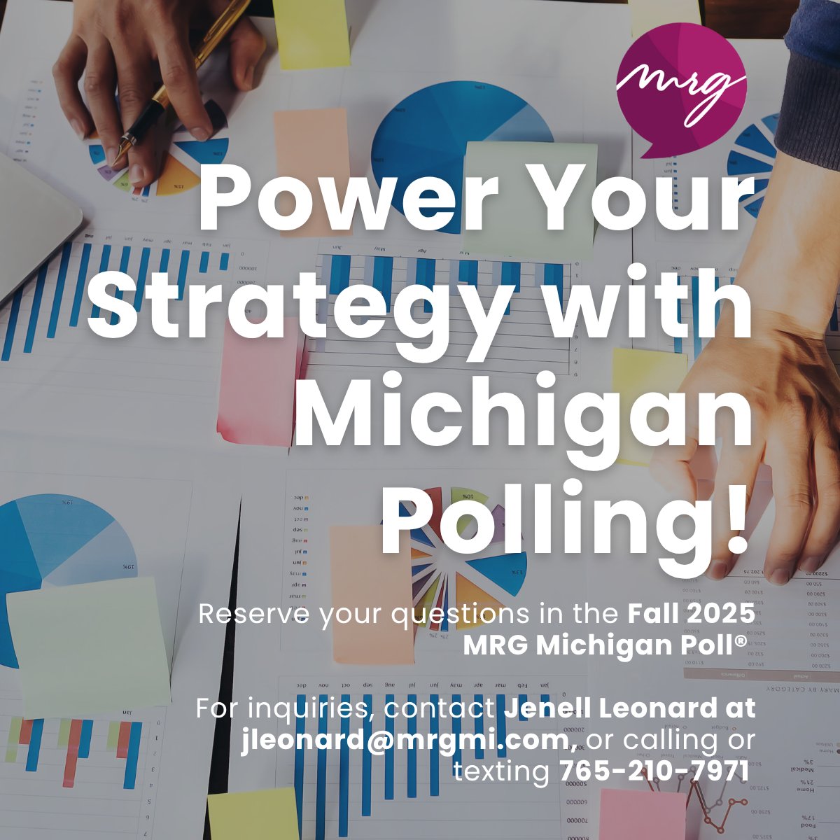 MRGMichigan's tweet image. 📊 Power your fall strategy with Michigan polling! 🗣️

Reserve your questions now for the Fall 2025 MRG Michigan Poll® and uncover valuable insights that shape our state! Reserve your questions by by September 8th, finalize by September 11th. 

#MichiganPoll #WhatMichiganThinks
