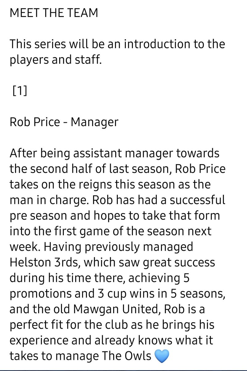 mawganfc's tweet photo. Meet the team! 
Manager @Robprice03 @Cornishfootball @cornwallfa @StPiranLeague #theowls #grassrootsfootball https://t.co/W2JGVnLdAH