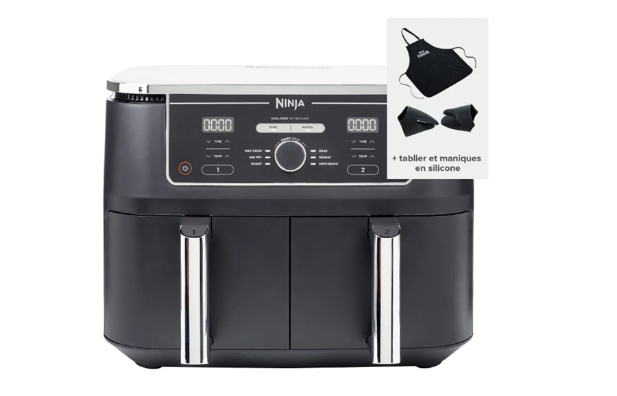 ⚡ Nouveau bon plan Promotion friteuse sans huile Ninja Foodi MAX DualZone 9,5L 189,99€ 🔥 cuisinez plus vite et plus sainement #bonplan  👉  bons-plans-malins.com/promotion-frit…