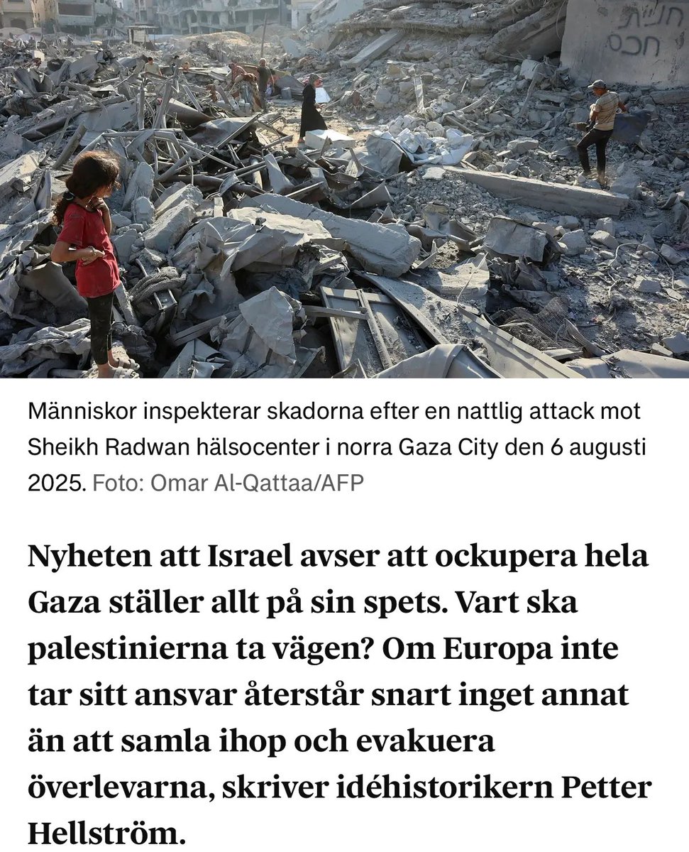 Denna bild och text säger det som nu behöver sägas om det djävulska folkmordet och utrotningen av folket på Gaza som pågår. 
Och nej, jag försvarar inte Hamas. Dom är vidriga terrorister. Två fel blir inte ett rätt i min bok.
Jag försvar människors rätt till ett land och ett liv.