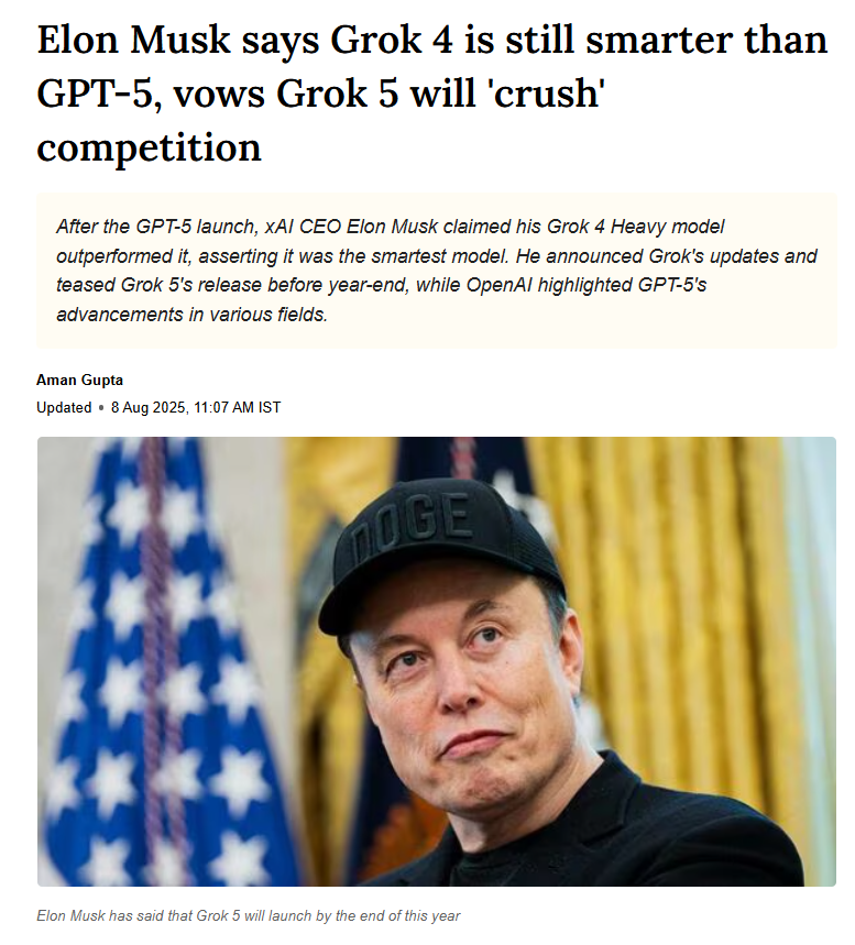Fanpage Grok 5 tweet media