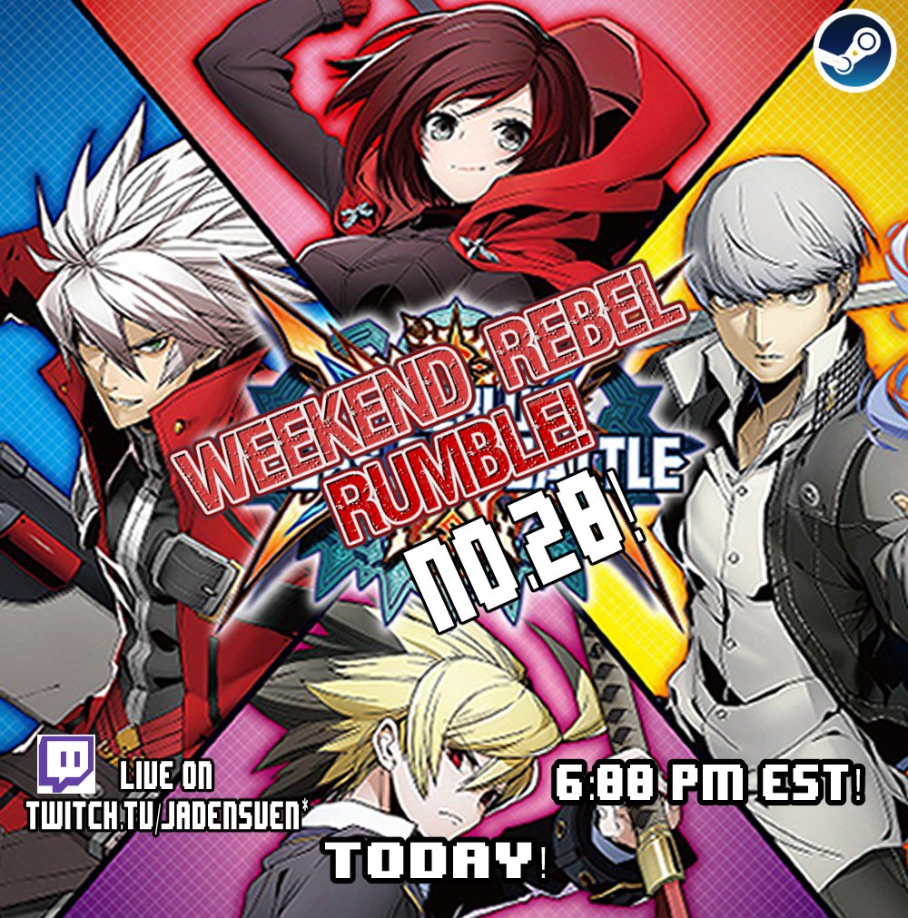 I only have 2 for tonight's bracket for BBTAG PC starting @ 6:00! Hurry, registration ends @ 5:00! If I can't get at least 8 I'll close the bracket down and try next time, hurry!

start.gg/wrrnt

#netplay #bbtag #BLAZBLUE #tournament #finals #pc #steam