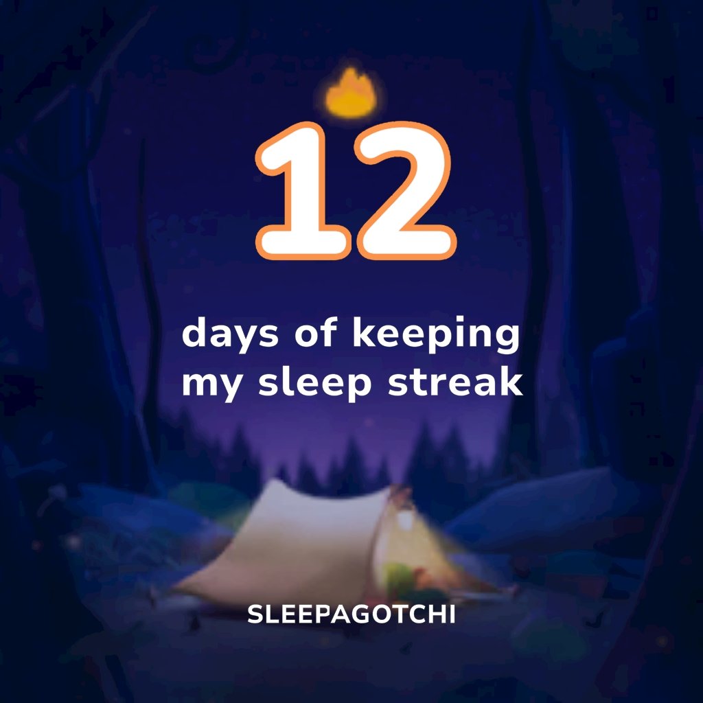bash040920's tweet image. I’m on the sleep streak! 
Join me on Sleepagotchi.
sleepagotchi.com