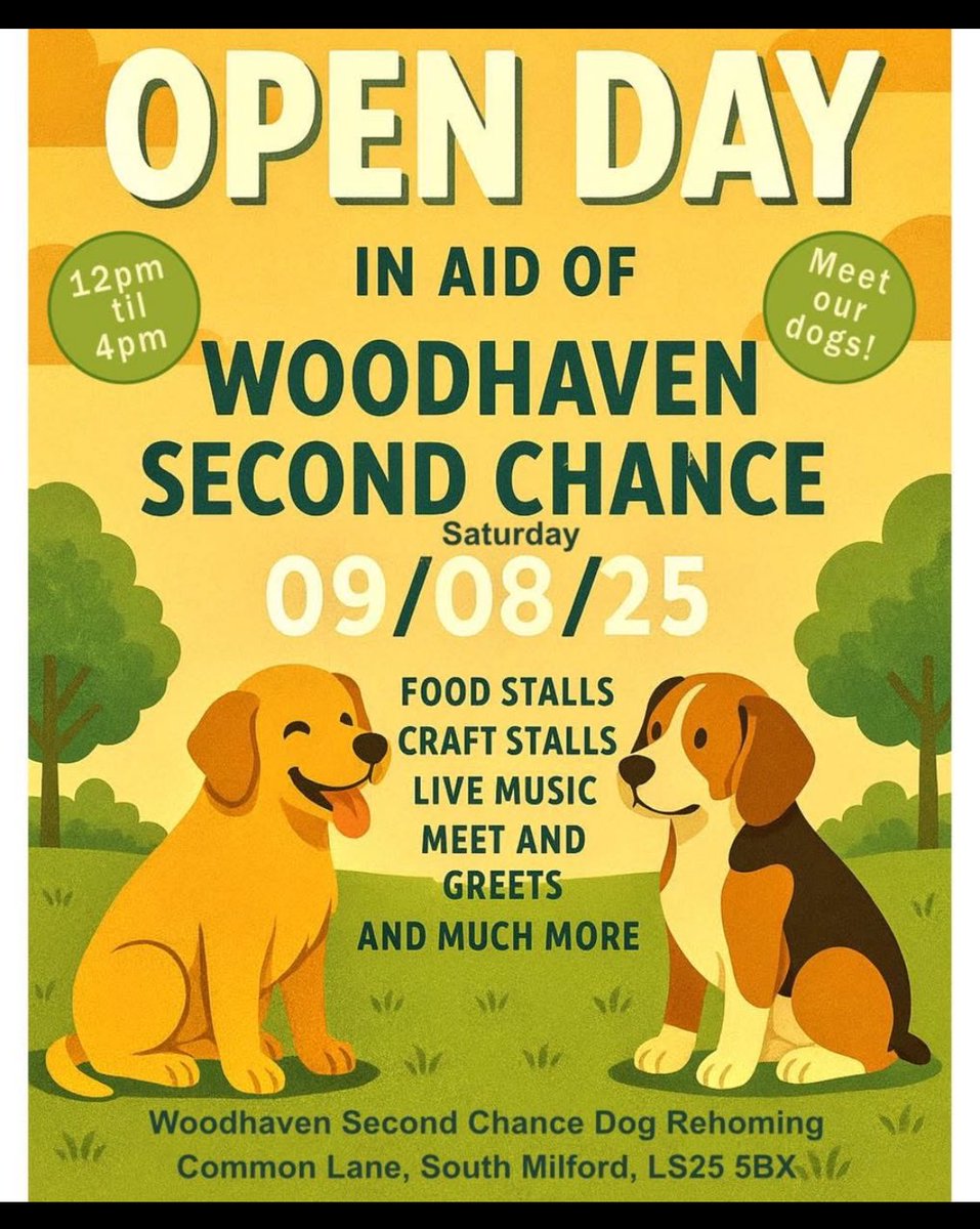 WOODHAVEN SECOND CHANCE RESCUE FOR DOGSis having an open day tomorrow 1pm -4pm