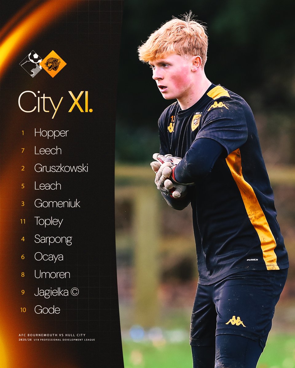 Your first line-up for the #U18PDL season opener 📝

Subs: Lizardos (GK), Cawte, Bray, Russell, Dunne 🔄

#hcafc #hcafcU18