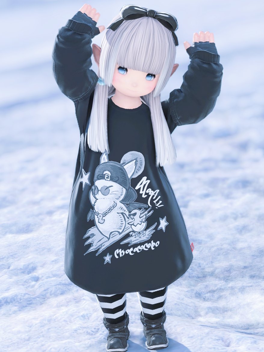 サイズ感かわいい🐰💭
#ff14 #おはララ #ララフェル