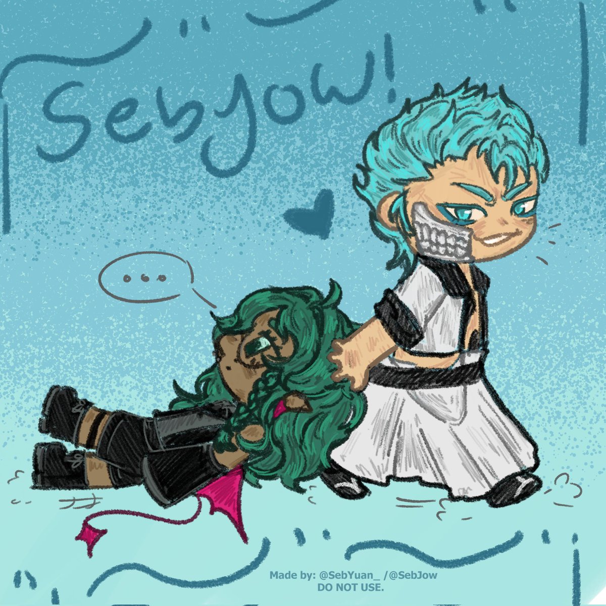 SebJow's tweet image. SEBJOW CHIBIS🔥🔥🔥

#soulbondtwt #yumetwt #sebjow #grimmjow