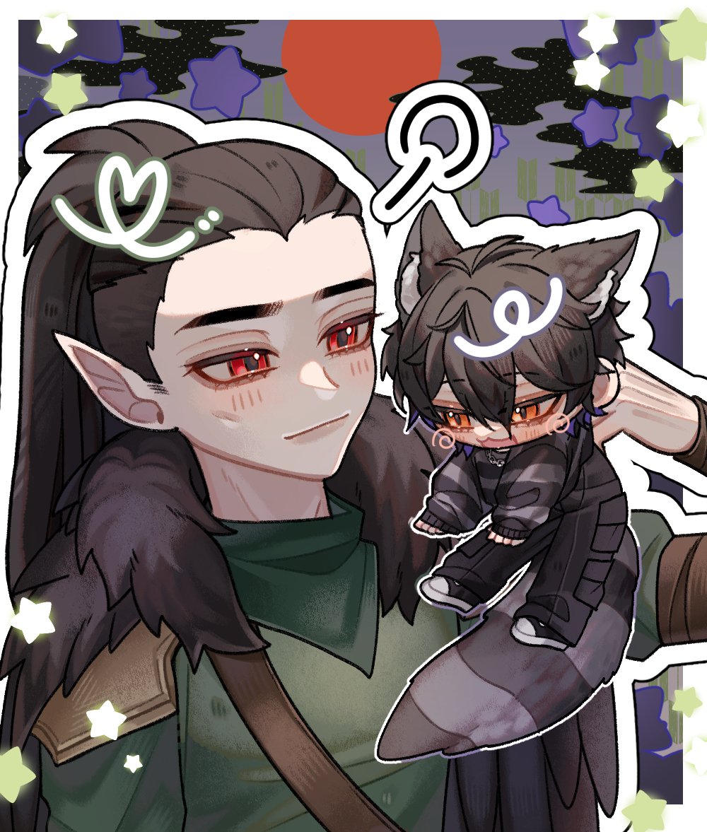 I love this, idk if I've ever said anything on it tbh
Cause it's very much Racky and Whisper
And I love my buddy:)
(Rack idk who made it but they're great, you're the one with that info)
Like look at my silly Lil guy