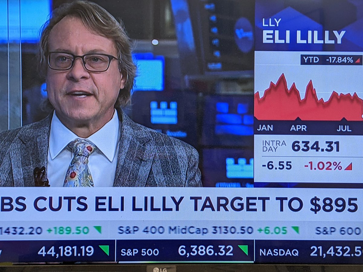 #CNBC pro just said on TV: "I  own it and am going to hold onto it."
Meanwhile $UBS today cut their Eli Lilly 🎯 price to $895
-
Well, $LLY stock is $634s today!
😂