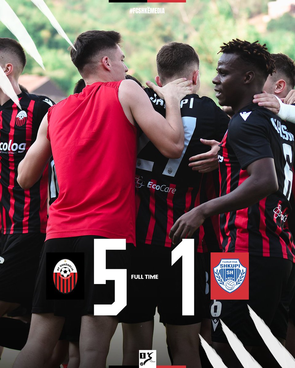 FT | Shkëndija 5:1 Shkup ⏱️

⚽ F.Ramadani 8'
Malik 14' ⚽
⚽ Krasniqi 21'
⚽⚽ Ibraimi 71' 76'
⚽ Latifi 83'

#SHKËSHKU #NMFL