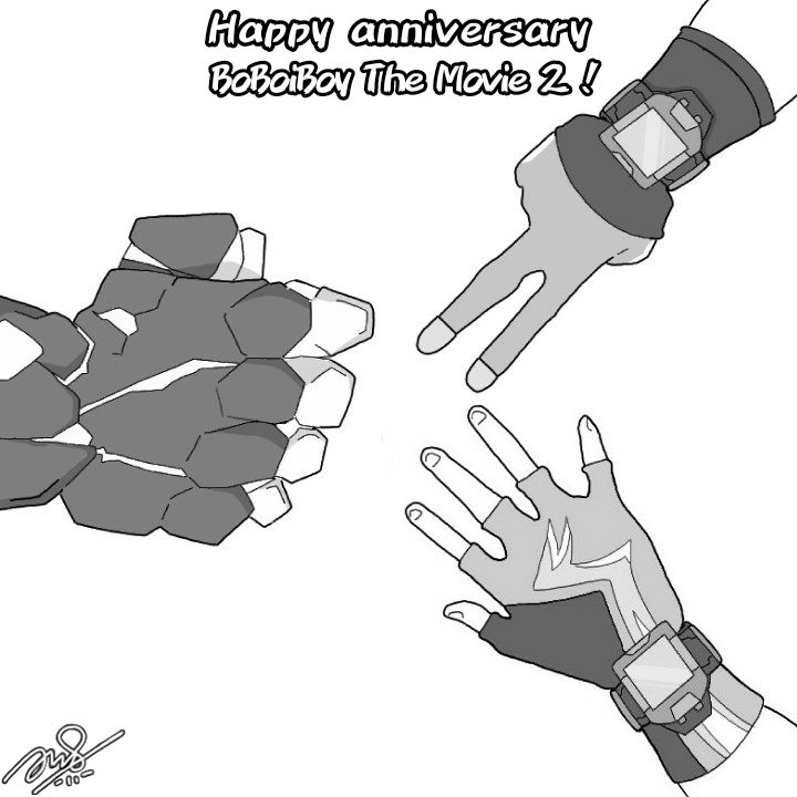 Agna_a23's tweet photo. Happy BoBoiBoy The Movie 2 anniversary!!
๐๐ฟโ โกโโ โ๐ฅ
#BBBM2 #Boboiboy #boboiboyFrostfire #boboiboyGlacier #BoboiboySupra #BoBoiBoyFanart https://t.co/QsKya4nwD6