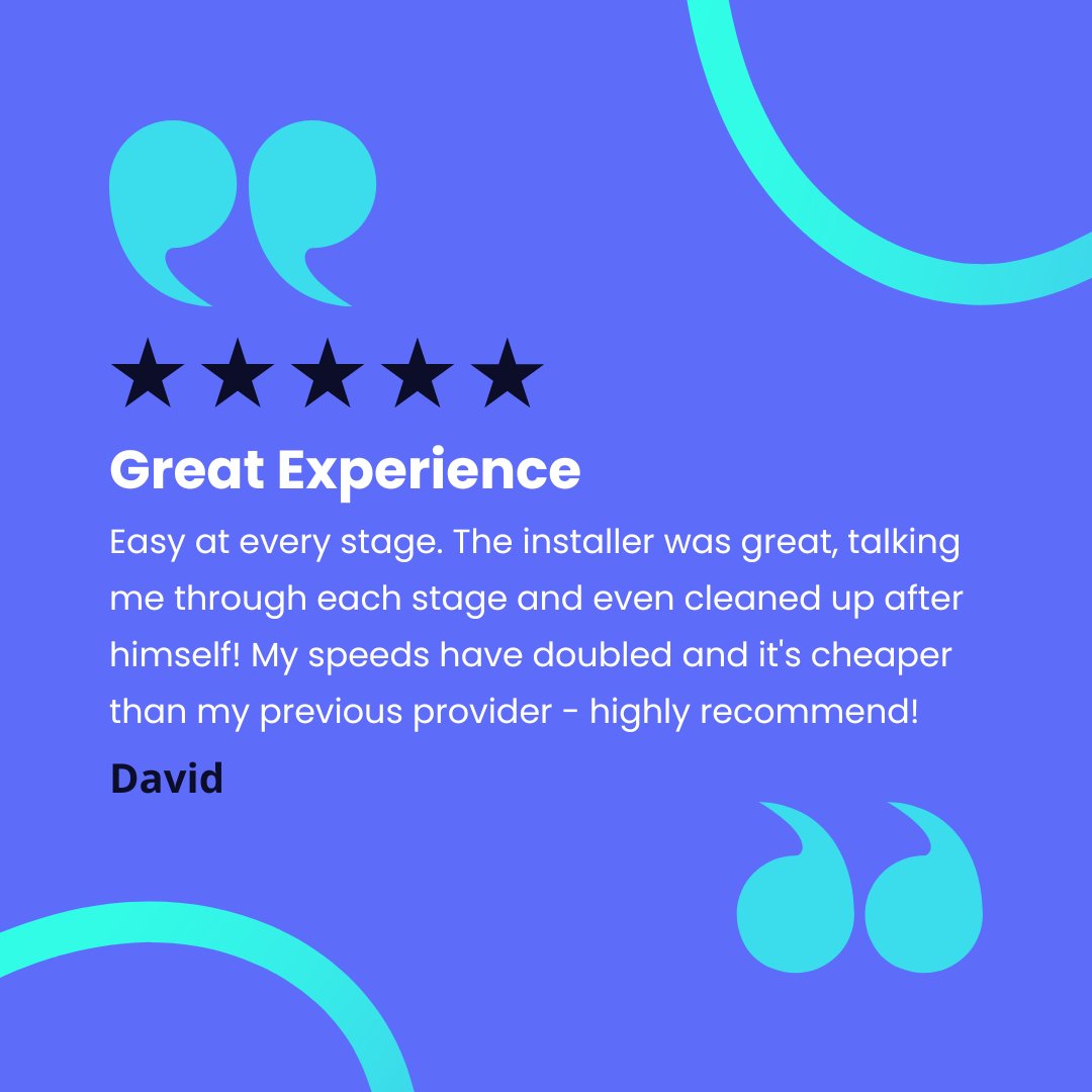 FEEDBACK FRIDAY!

Thanks David for your 5 star review! We're delighted that you found switching easy at every stage!

You can read more of our excellent reviews on Trustpilot!

💻 hull-fibre.co.uk
📞 01482 574574
📧 sales@hull-fibre.co.uk