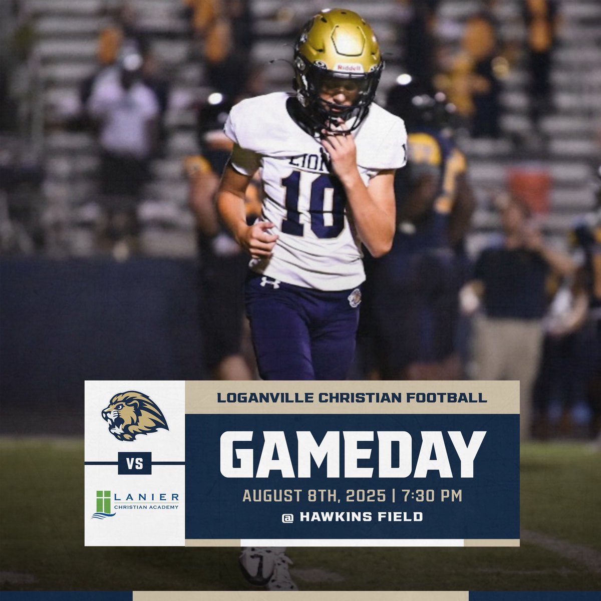 🏈 GAME DAY ALERT! 🏈

Get ready for some Friday night lights! 🔥

📍 HOME SCRIMMAGE
🆚 Lanier Christian Academy
🕢 Kickoff at 7:30 PM
📅 Tonight- August 8th
📌 Hawkins Field

Come out and support your Lions as they hit the field for their first scrimmage of the season. Let's