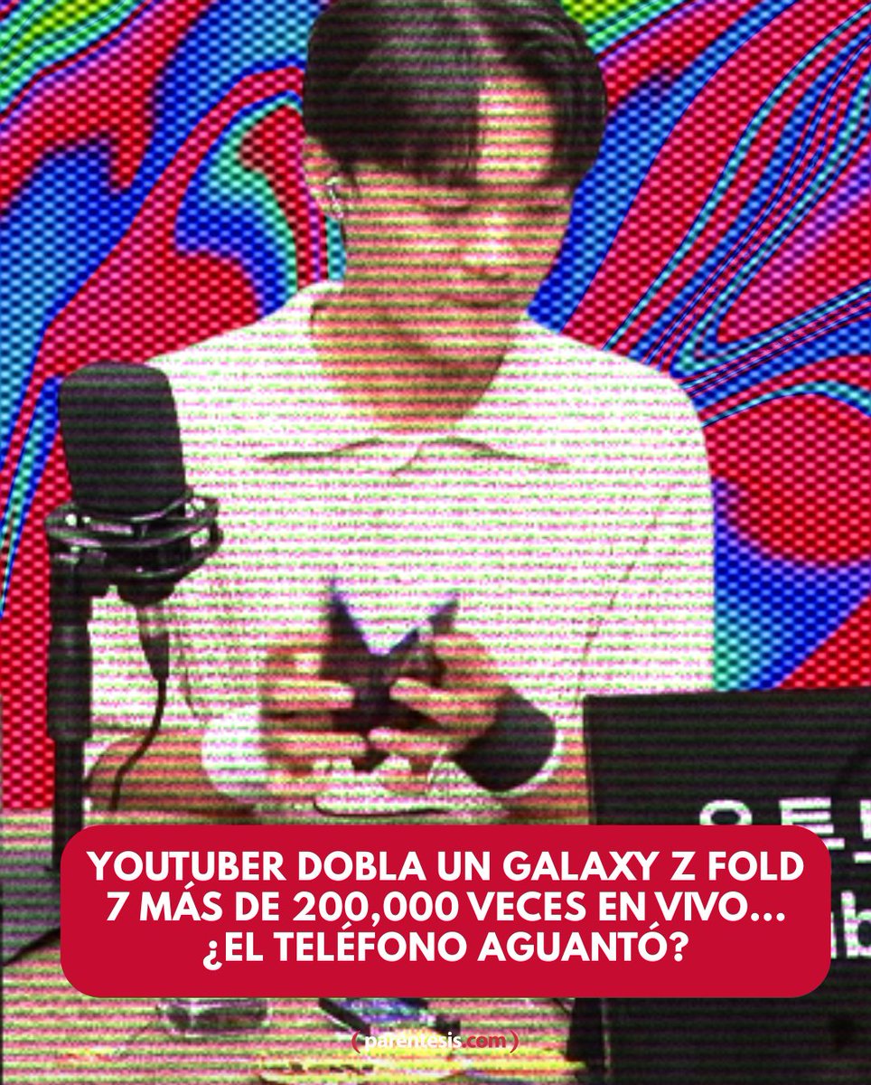Un youtuber coreano se propuso doblar el Galaxy Z Fold 7 200,001 veces a mano, en una transmisión maratónica que dejó a todos con la boca abierta.

¿Lo mejor? El teléfono sigue funcionando como si nada.

&gt;&gt; shorturl.at/LStSm